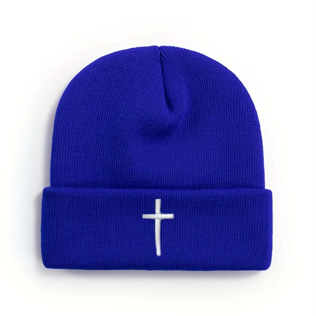 Embroidered 3D Knitted Hat - Faith & Comfort Warm Beanie