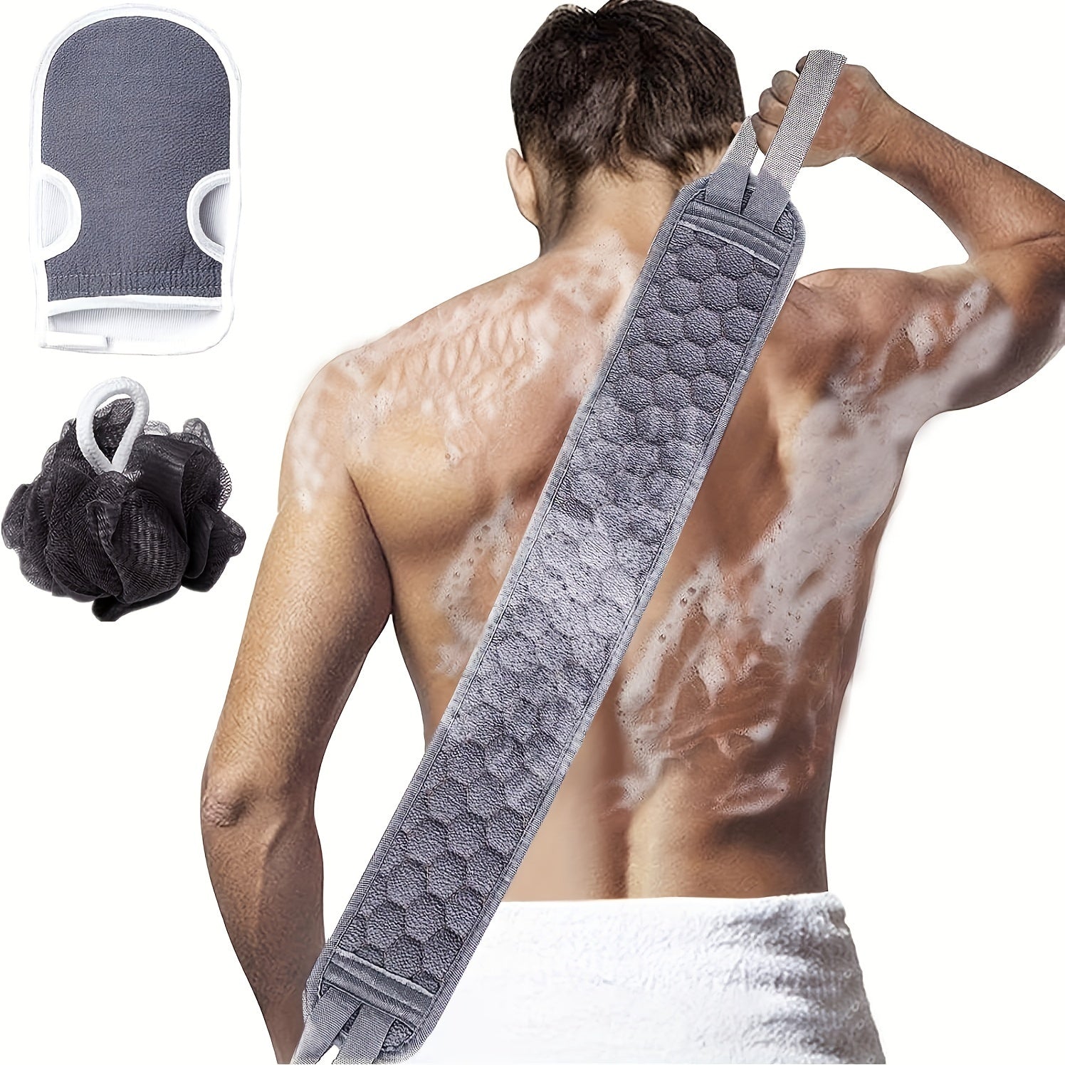 3pcs/set Ultimate Bath Exfoliating Essentials Kit