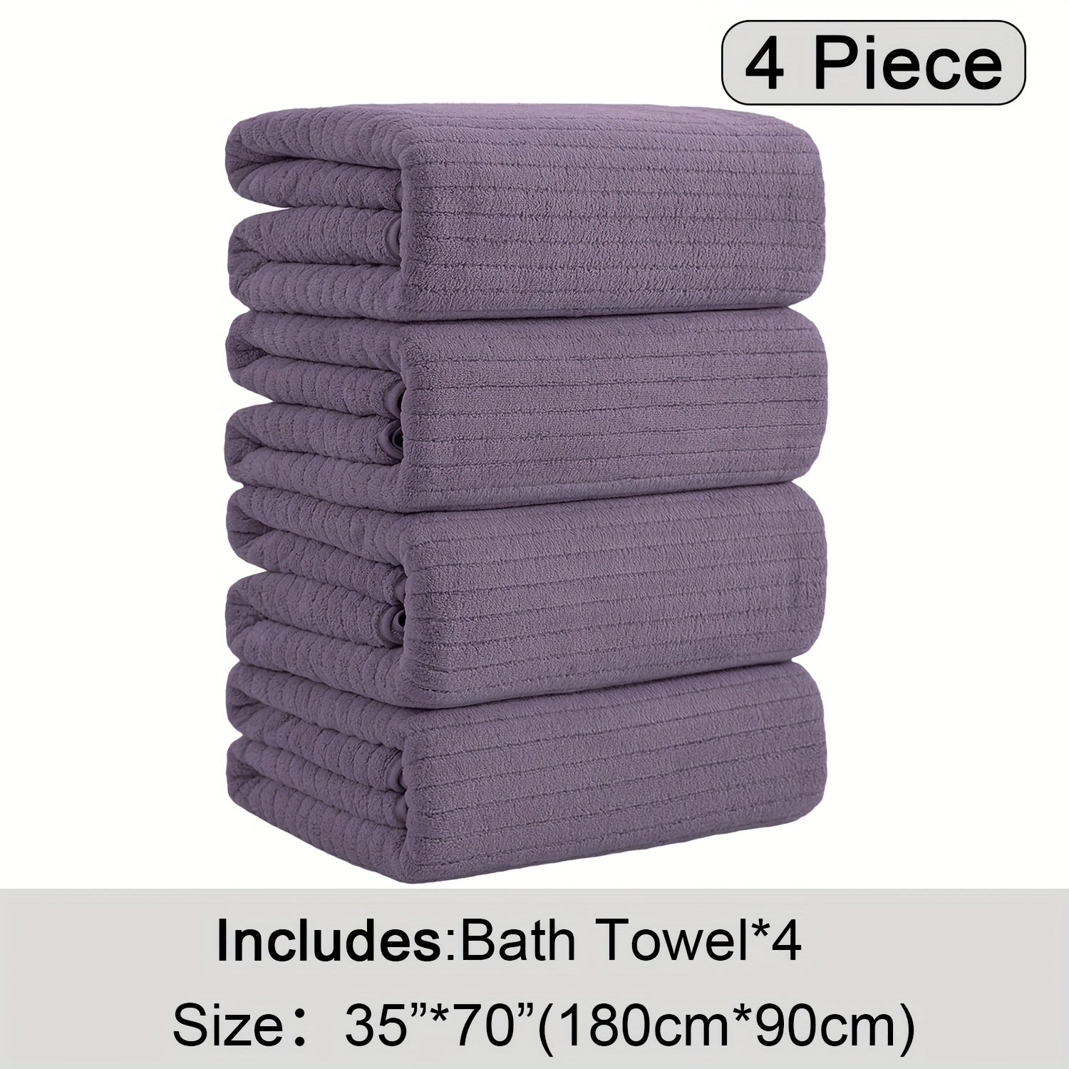 4 Pack Oversized Bath Towels Set