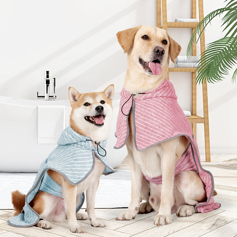 Dog Bathrobe Towel Dog Drying Coat