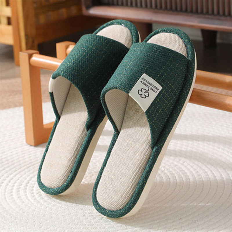 Cozy Women's Indoor Linen Slippers