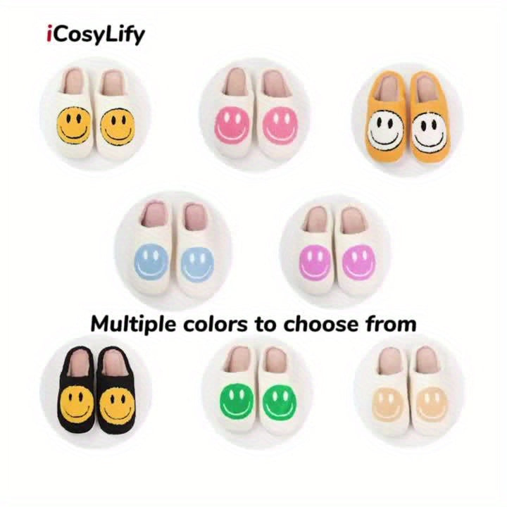 Girls Adorable Smiling Face Cartoon Slippers