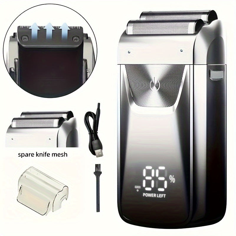 MIGUAN 2-in-1 Sleek Golden Electric Foil & Bald Shaver Trimmer