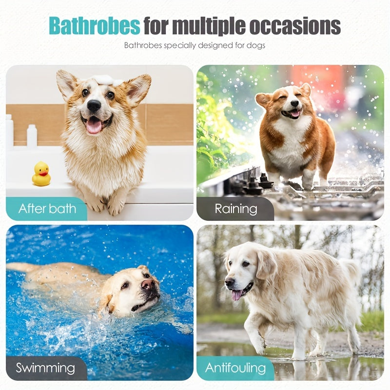 Dog Bathrobe Towel Dog Drying Coat